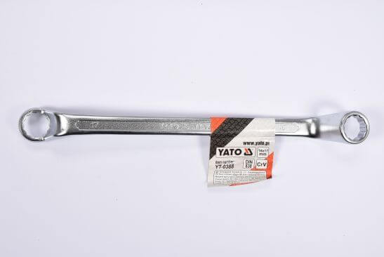 Okasti ključ zakrivljeni 16x17 mm