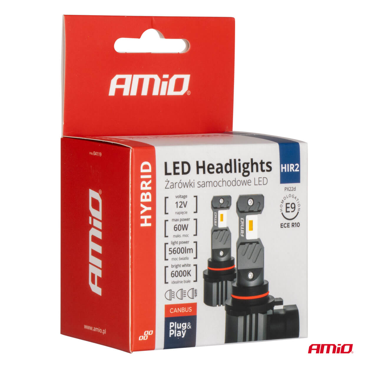 AMiO LED žarulja HIR2 6000K Canbus Plug&Play 60W - Image 5