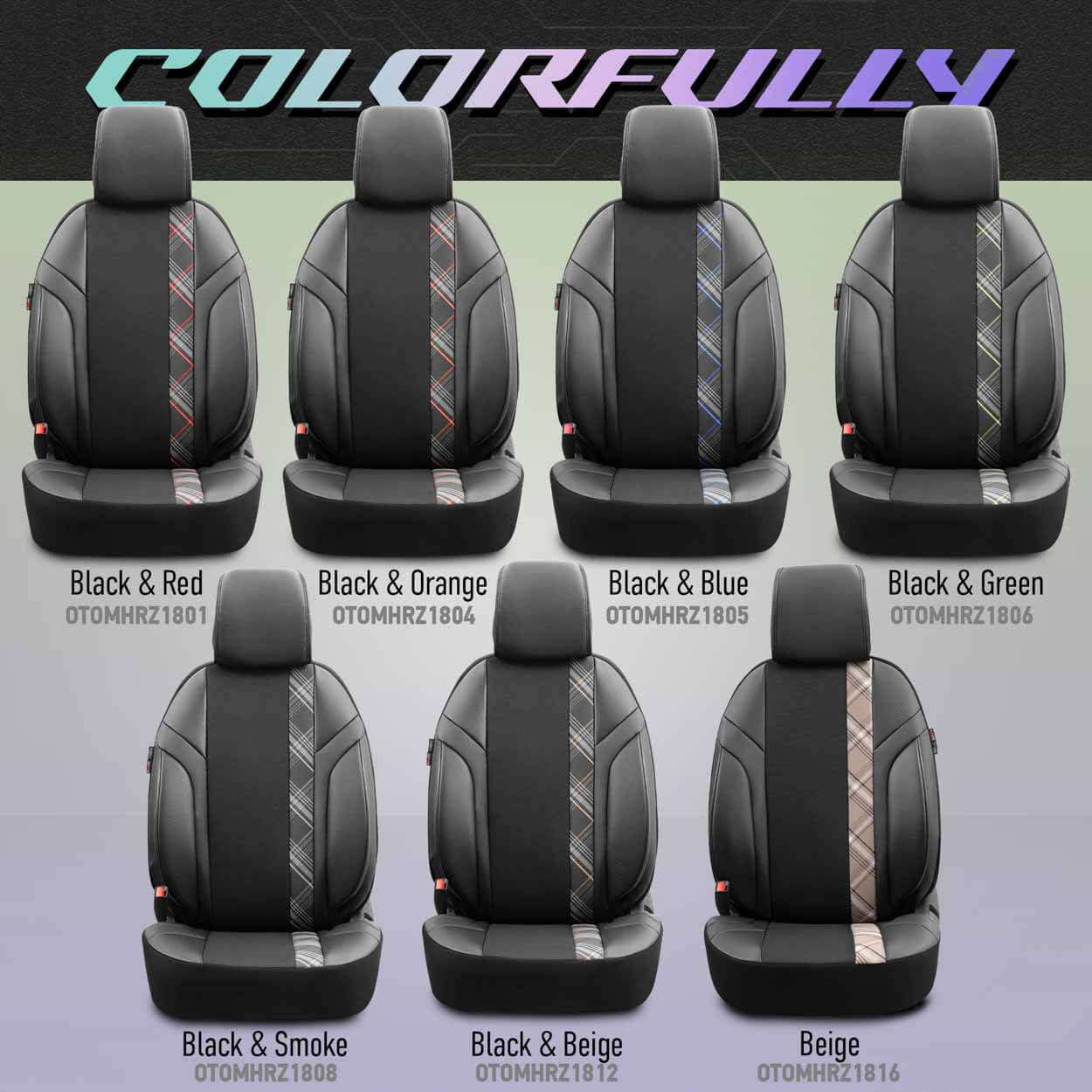 AMiO Set presvlaka za autosjedala OTOM HORIZON 1801 RED 3-ZIP - Image 5