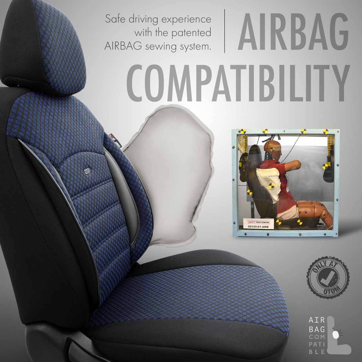 AMiO Set presvlaka za autosjedala OTOM SPORT PLUS 104 BLUE NZ - Image 6