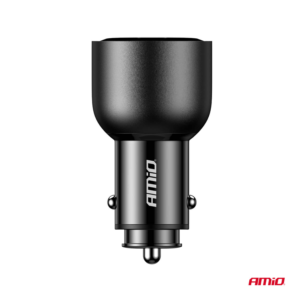 AMiO Auto punjač dupli USB C port + USB A port 12/24V 95W - Image 5
