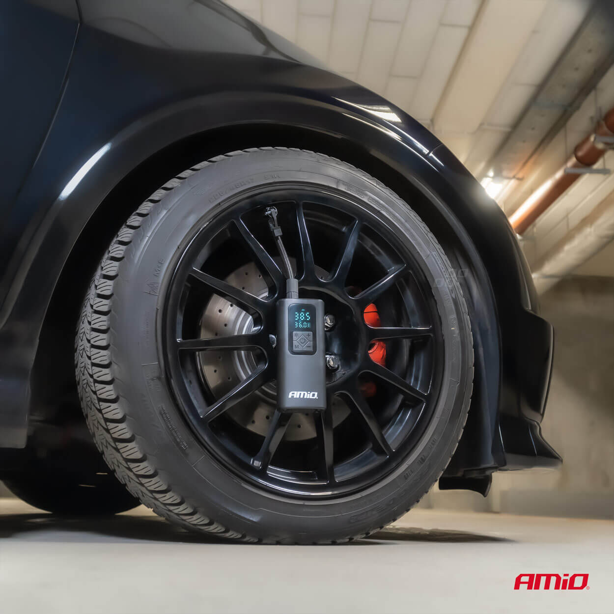 AMiO Prijenosni kompresor auto kompresor - 4000 mAh - Image 10