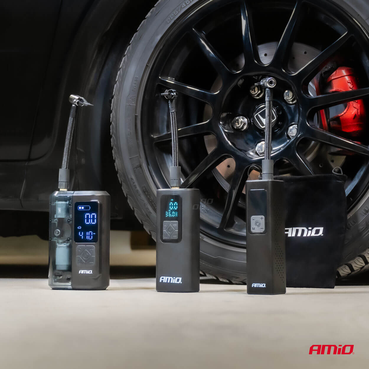 AMiO Prijenosni kompresor auto kompresor - 4000 mAh - Image 13