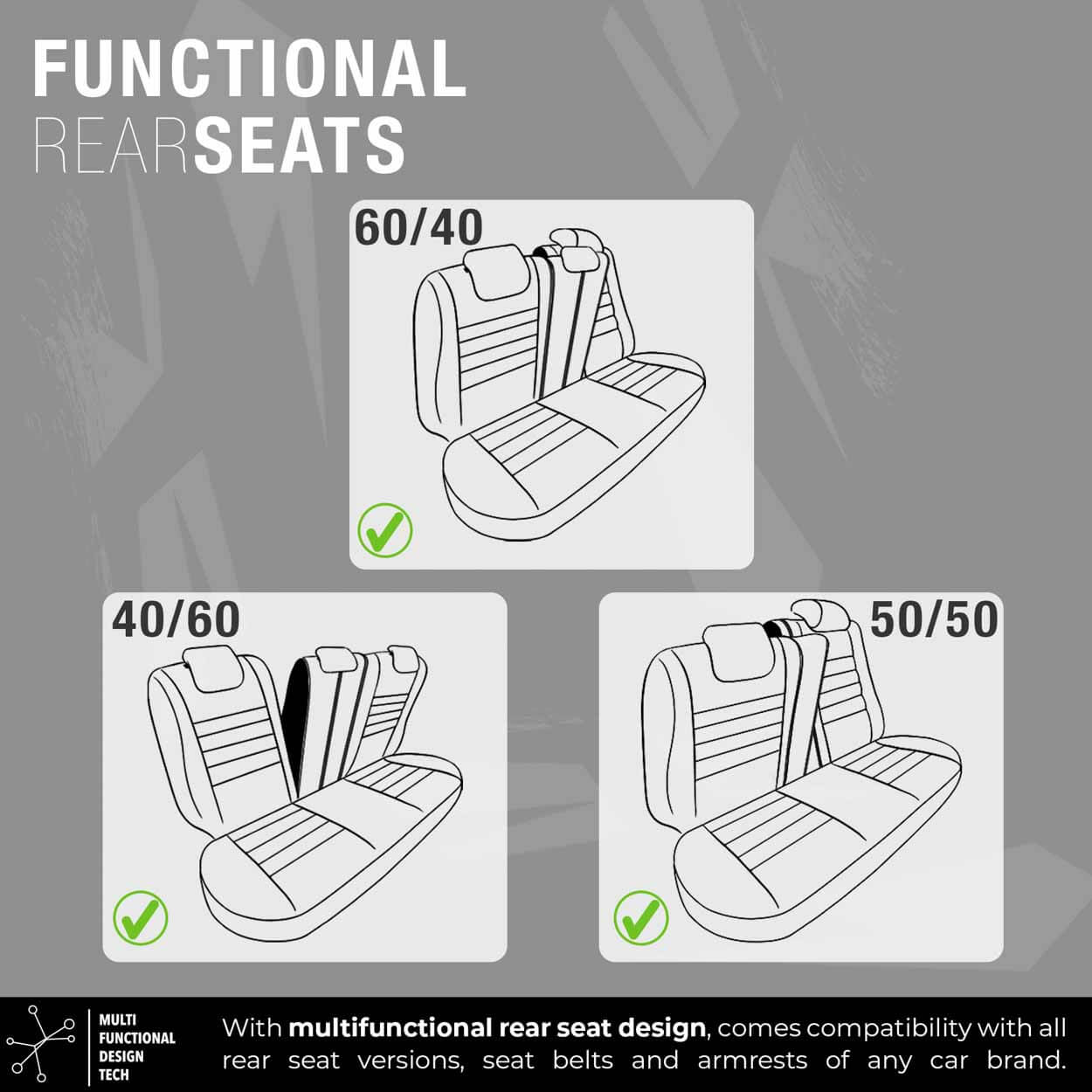 AMiO Set presvlaka za autosjedala OTOM LIMITED 101 BLACK/RED 3-ZIP - Image 8