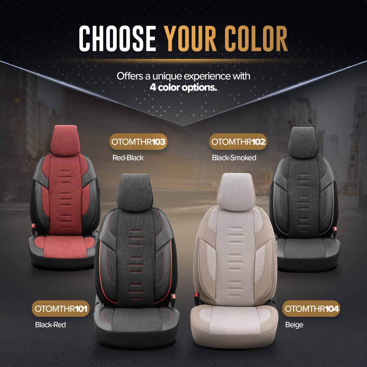 AMiO Set presvlaka za autosjedala OTOM THRONE 102 SMOKED 3-ZIP - Image 9