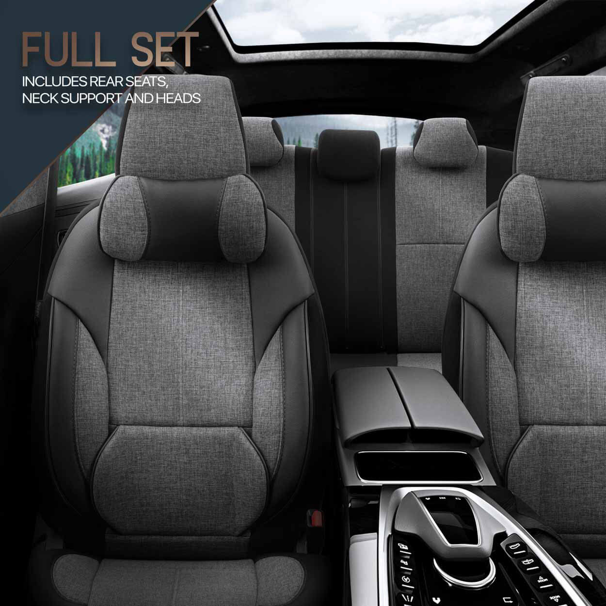 AMiO Set presvlaka za autosjedala OTOM VOYAGER 102 SMOKED 3-ZIP - Image 6