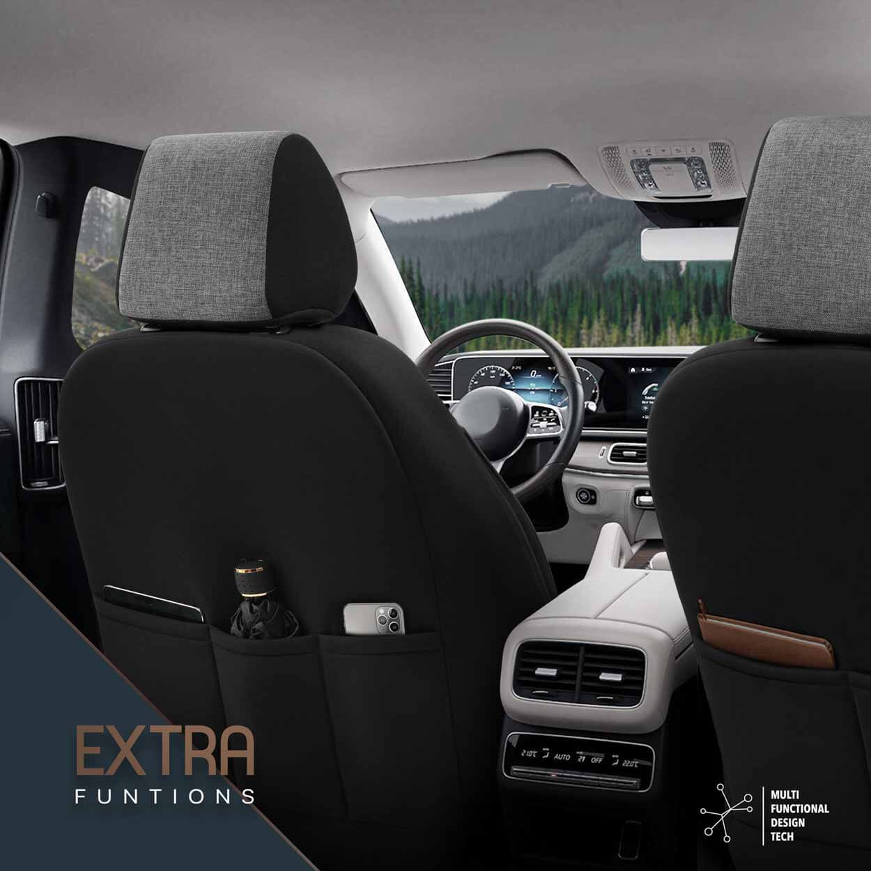 AMiO Set presvlaka za autosjedala OTOM VOYAGER 102 SMOKED 3-ZIP - Image 8