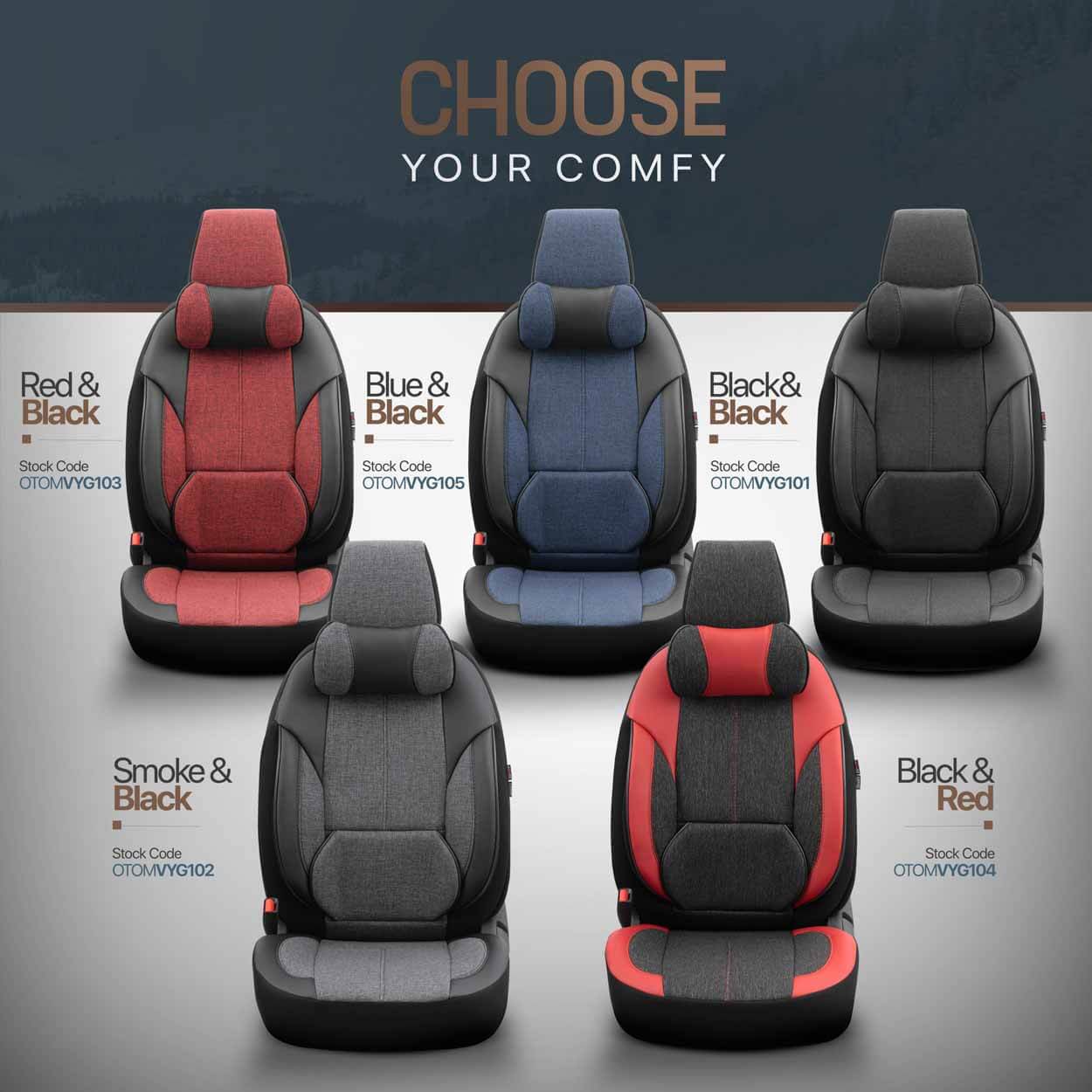 AMiO Set presvlaka za autosjedala OTOM VOYAGER 102 SMOKED 3-ZIP - Image 9