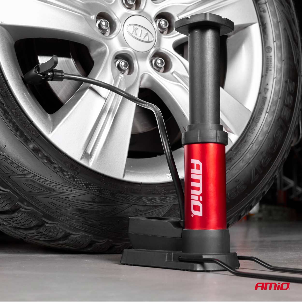 AMiO Nožna pumpa sa manometrom i adapterima - Image 8