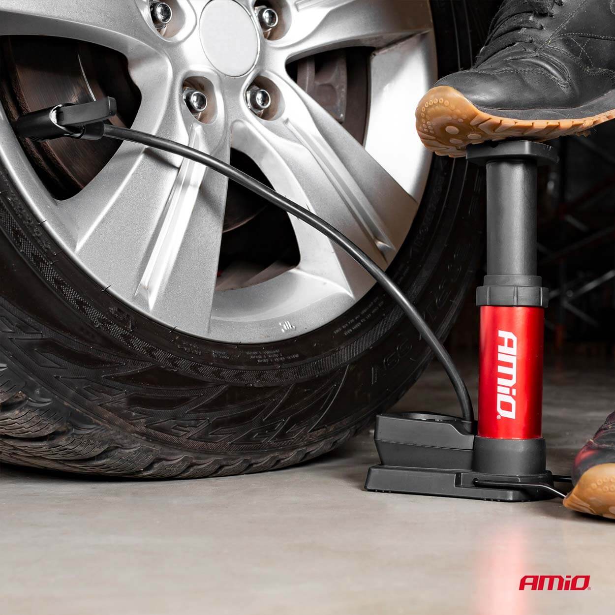 AMiO Nožna pumpa sa manometrom i adapterima - Image 11