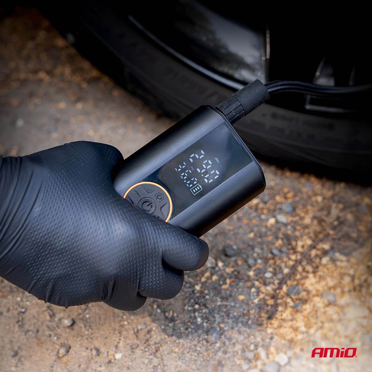 AMiO Prijenosni kompresor zraka 40W, LED light, USB-C - Image 3