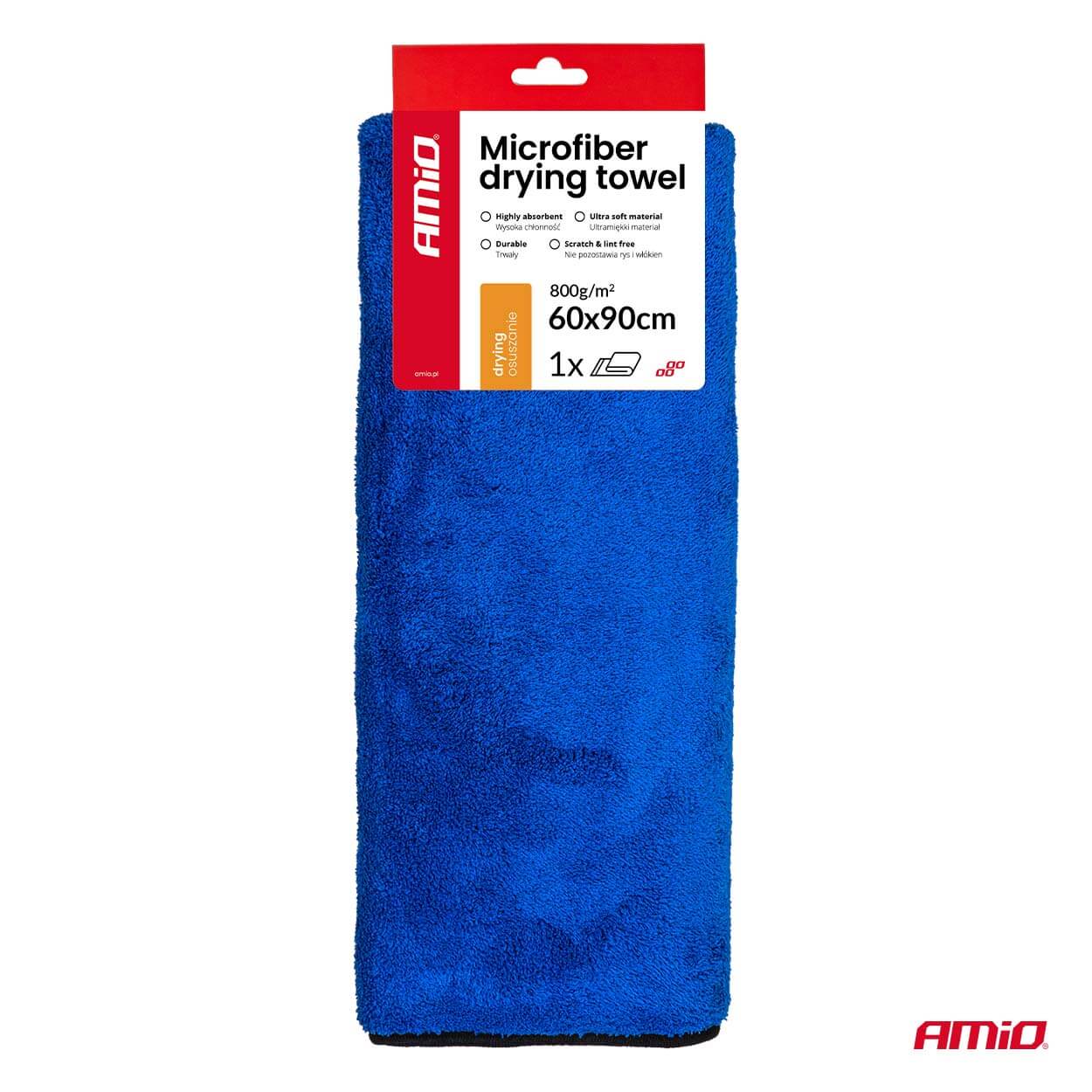 AMiO Ručnik od mikrofibre za sušenje 800 g/m2 60x90 cm - Image 6