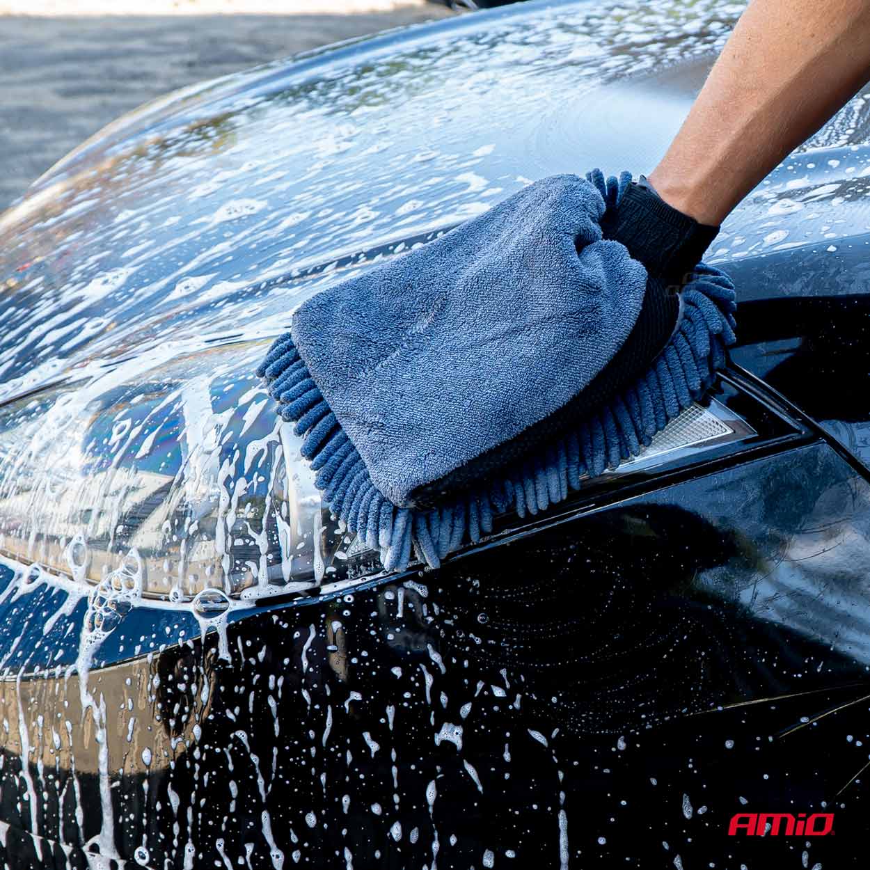 AMiO Rukavice i ručnik od mikrofibre za sušenje 94/800 g/m2 20x26/60x90 cm - Image 4
