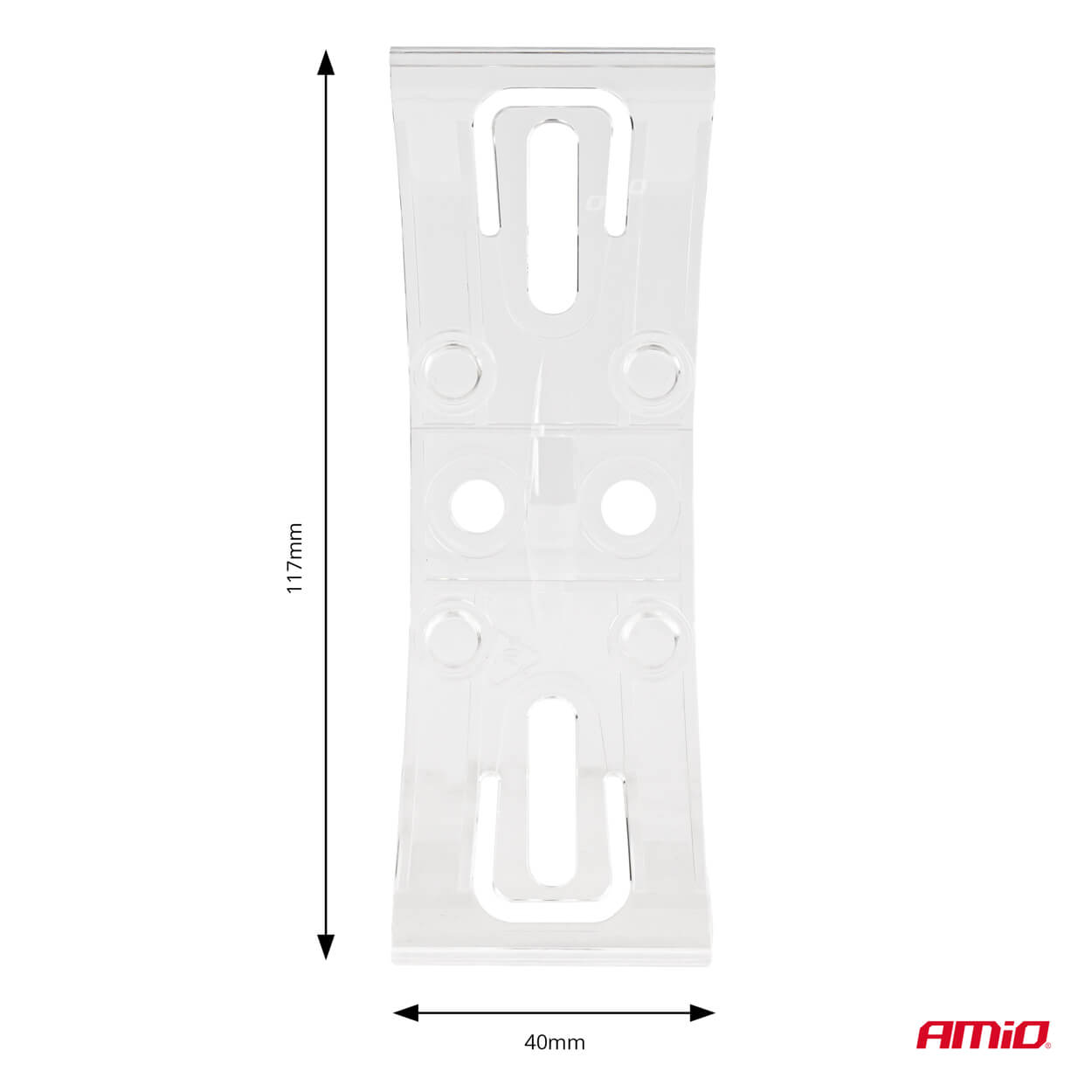 AMiO Nevidljivi nosač registarske pločice - prozirni - Image 5