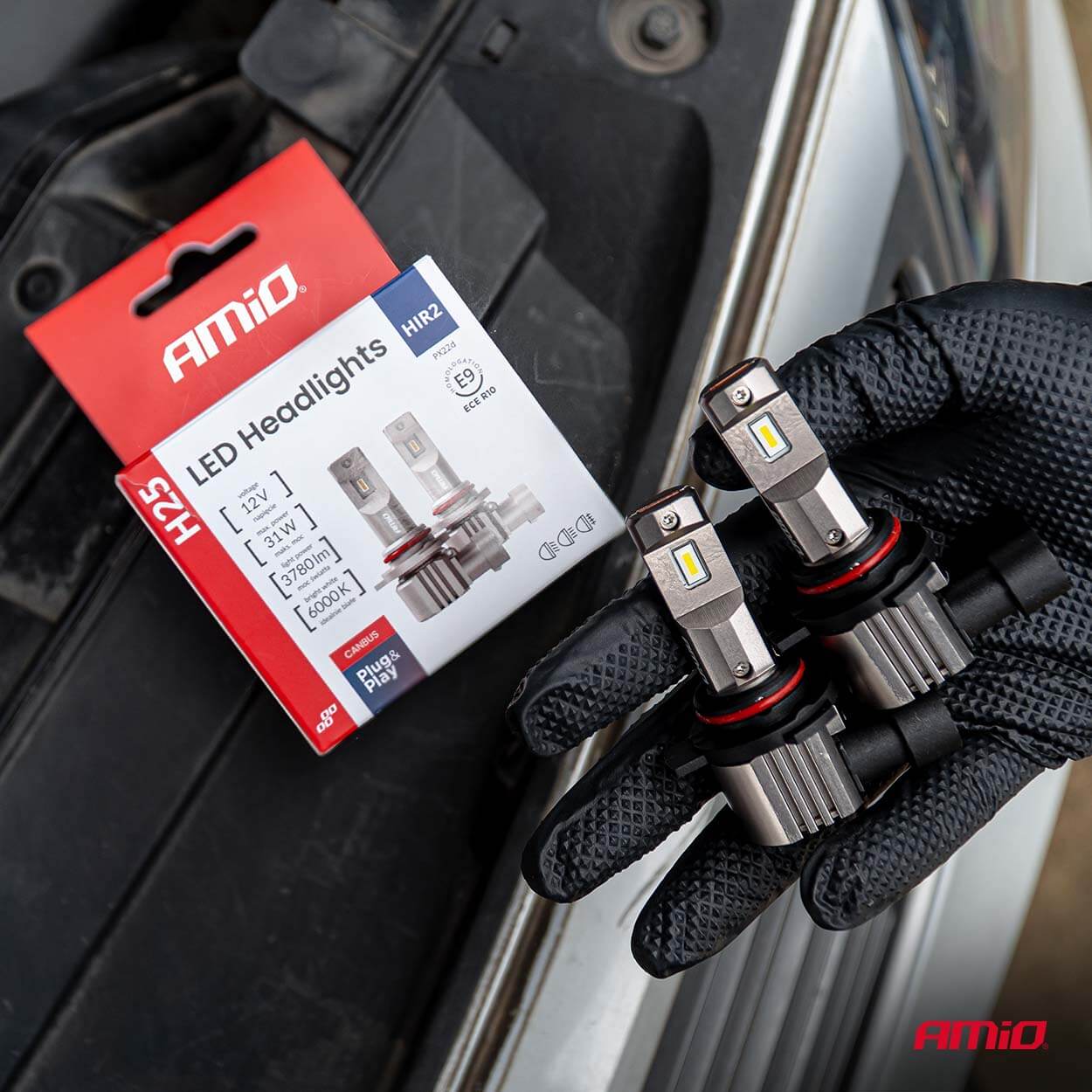 AMiO LED žarulja HIR2, serija H25 CANBUS, 31W 12V - Image 8