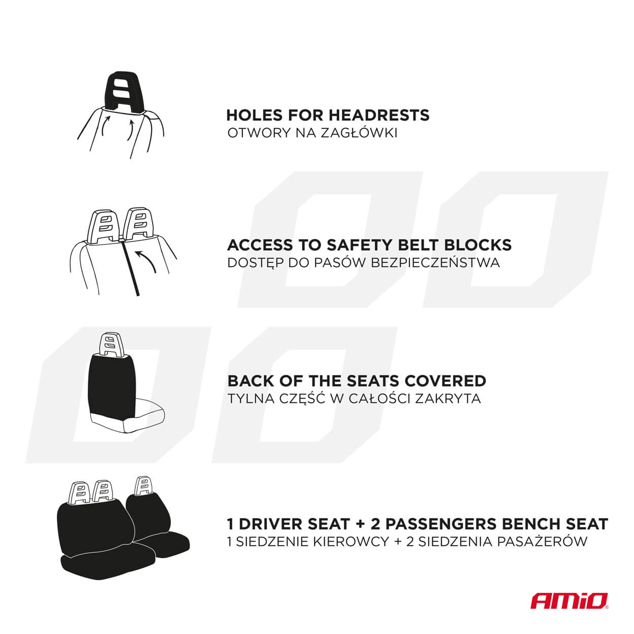 AMiO Univerzalni set navlaka za sjedala kombija - Image 4