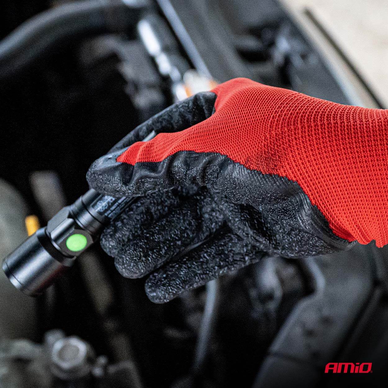 AMiO PE Zaštitne rukavice s lateks premazom (2 para), Veličina 10, 2121X - Image 5