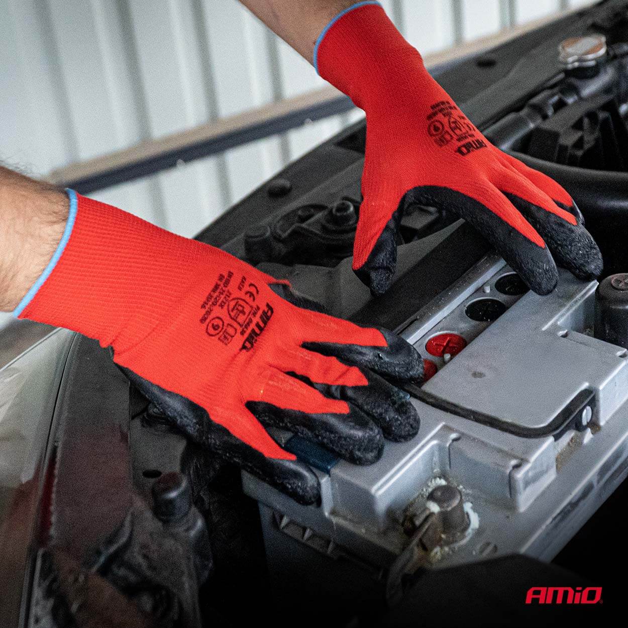 AMiO PE Zaštitne rukavice s lateks premazom (2 para), Veličina 11, 2121X - Image 6