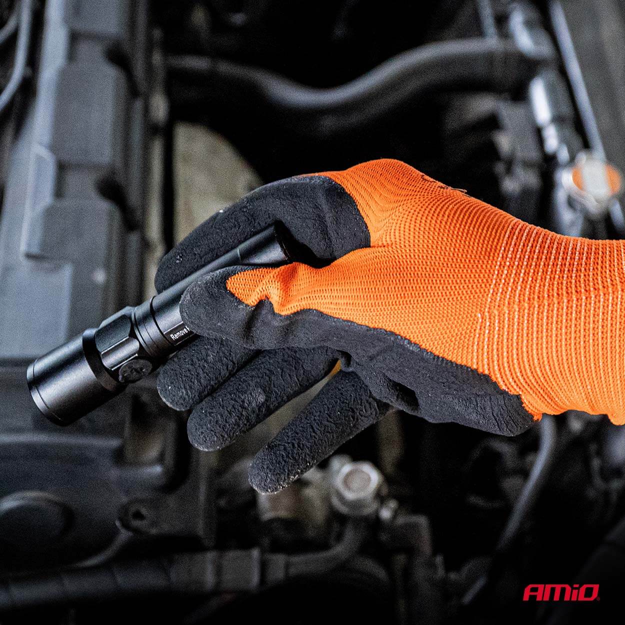 AMiO PE Zaštitne rukavice s premazom od latex pjene (2 para), Veličina 9, 2132X - Image 5