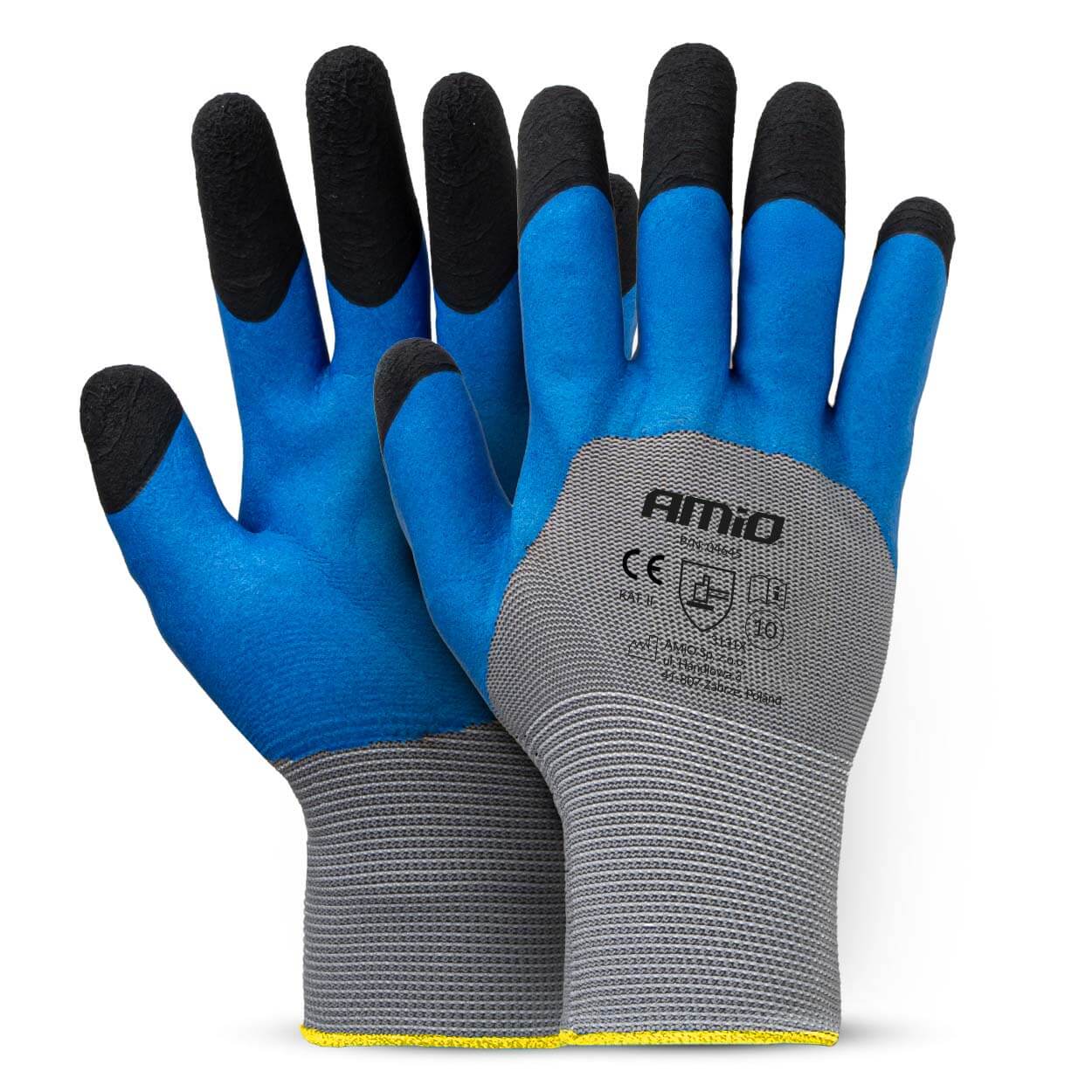 AMiO PE Zaštitne rukavice s premazom od latex pjene 3/4 (2 para), Veličina 10, 3131X