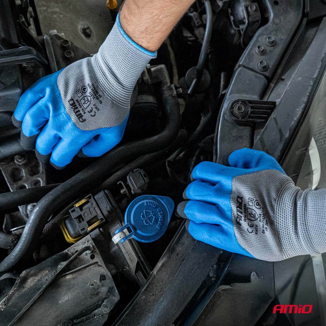 AMiO PE Zaštitne rukavice s premazom od latex pjene 3/4 (2 para), Veličina 11, 3131X - Image 3