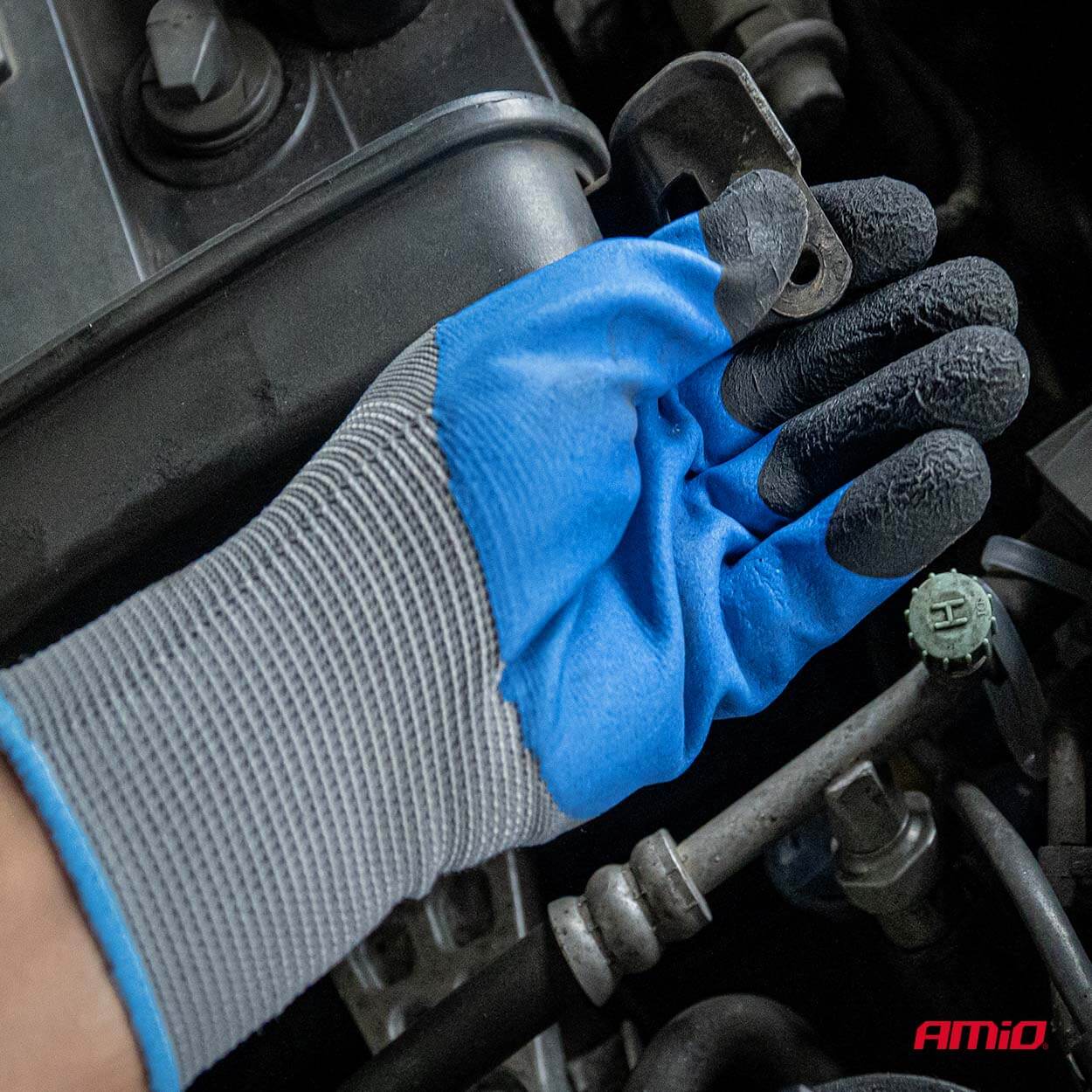 AMiO PE Zaštitne rukavice s premazom od latex pjene 3/4 (2 para), Veličina 11, 3131X - Image 5