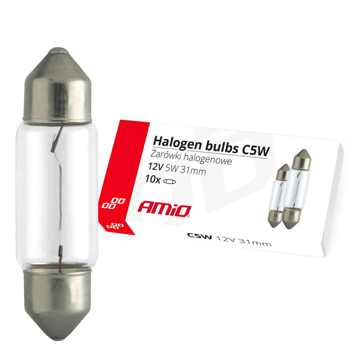 AMiO Halogena žarulja C5W Festoon 31mm 12V - 1 komad