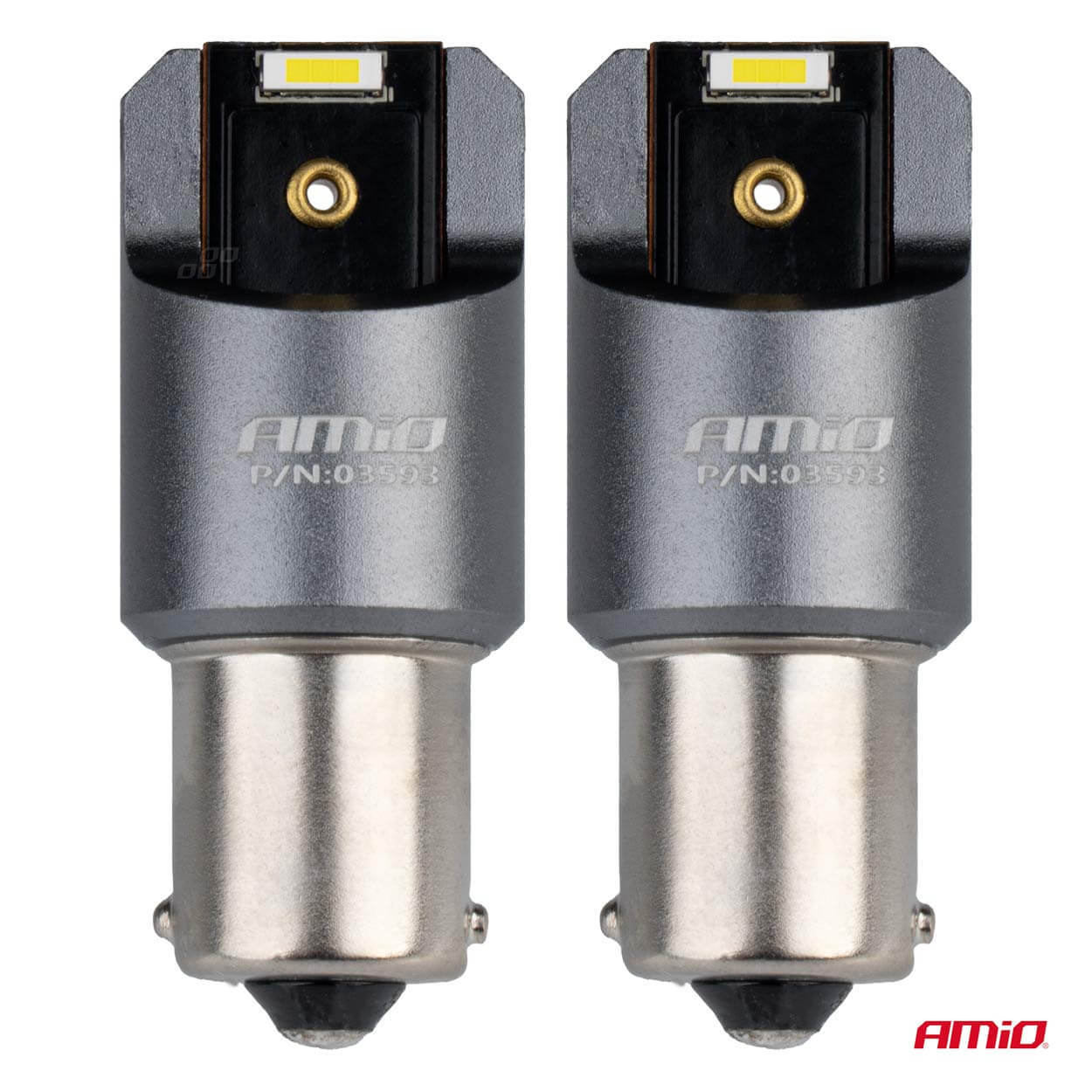 AMiO LED žarulja PRO serija BA15S P21W 2x1860SMD Bijela 12/24V FULL CANBUS - Image 2