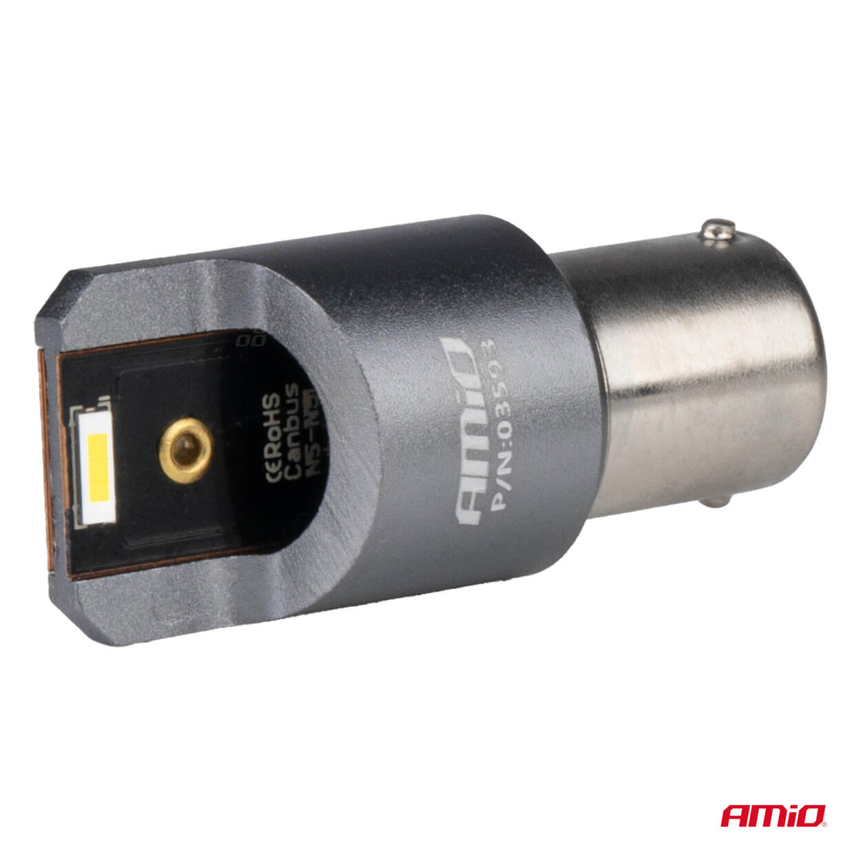AMiO LED žarulja PRO serija BA15S P21W 2x1860SMD Bijela 12/24V FULL CANBUS - Image 3