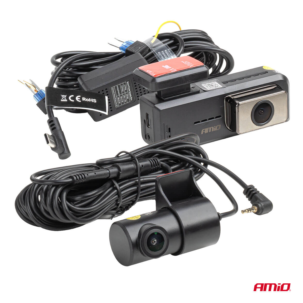 AMiO Prednja i stražnja kamera za automobil 2K + 1K WLAN 512 GB WIFI Full HD - Image 2