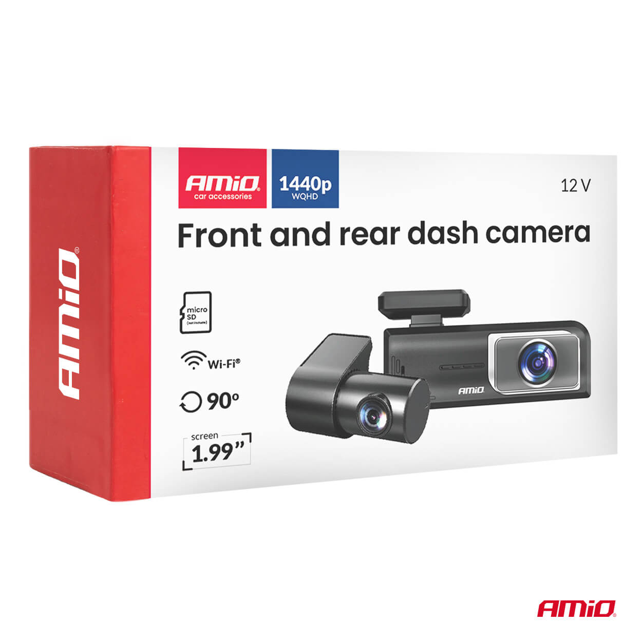 AMiO Prednja i stražnja kamera za automobil 2K + 1K WLAN 512 GB WIFI Full HD - Image 7