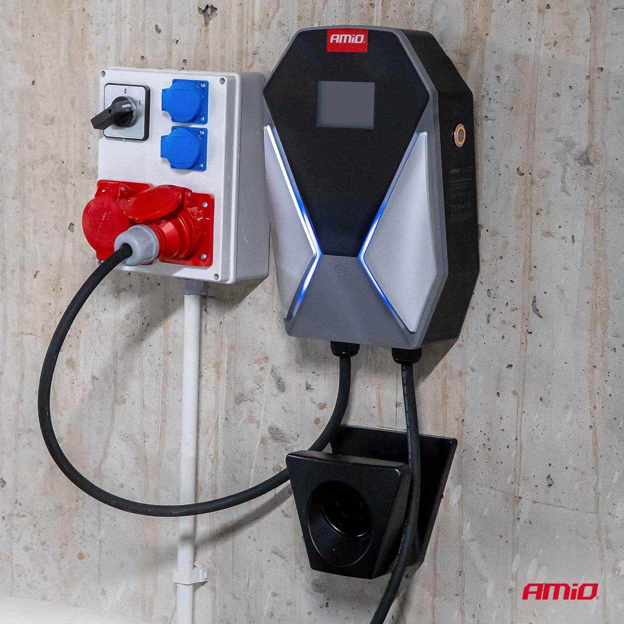 AMiO Zidni punjač za električna vozila, trofazni 11 kW 16 A 400 V - Image 8