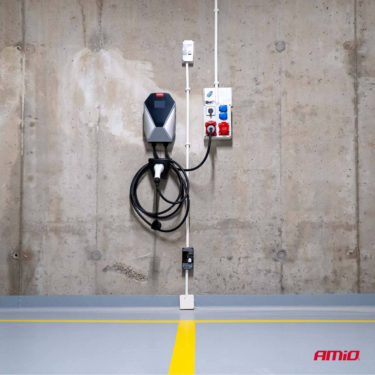 AMiO Zidni punjač za električna vozila, trofazni 11 kW 16 A 400 V - Image 13
