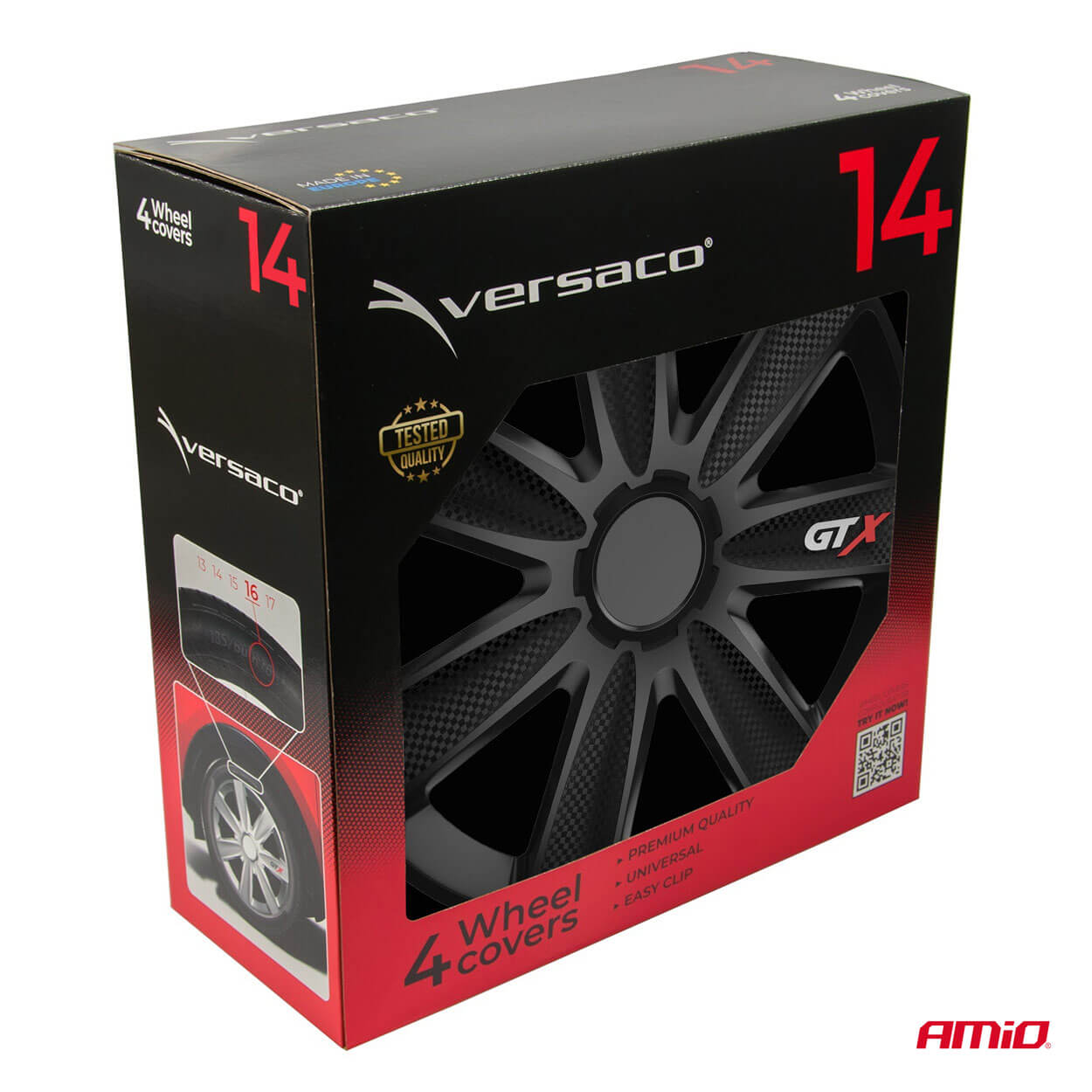 AMiO Ratkape 4 kom set GTX black carbon 14" - Image 4