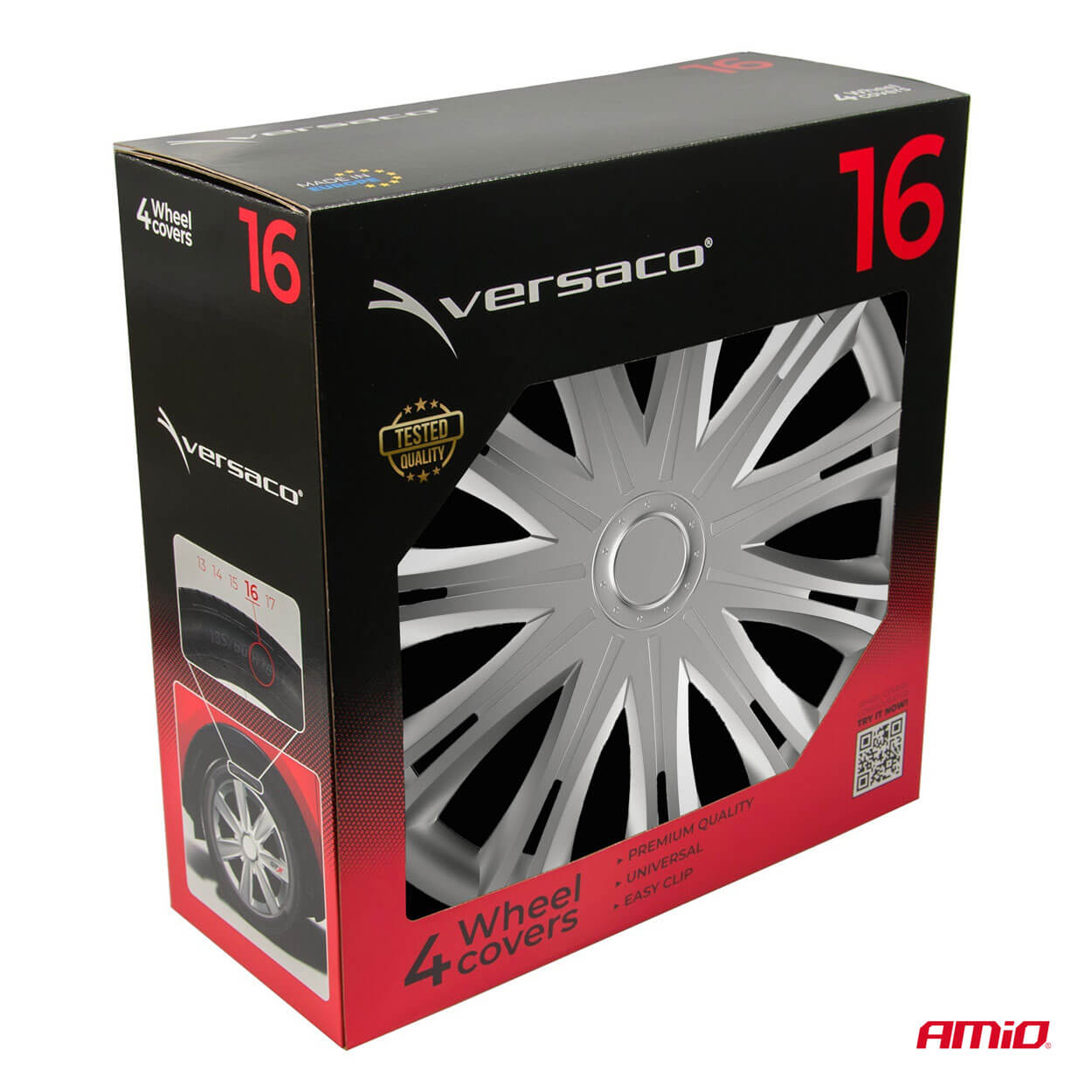 AMiO Ratkape 4 kom set Spark silver 16" - Image 4