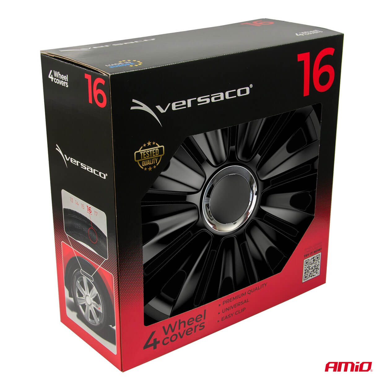 AMiO Ratkape 4 kom set Royal black 16" - Image 4