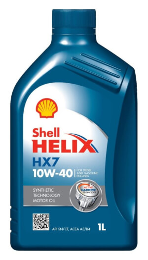 10W40 Shell Helix Diesel HX7 (1lit) Polusintet. m 