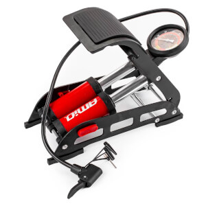 AMiO Nožna pumpa visoke kvalitete, dva cilindra, sa manometrom i adapterima