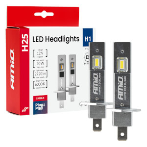 AMiO LED žarulja H1, serija H25 CANBUS, 20W 12V