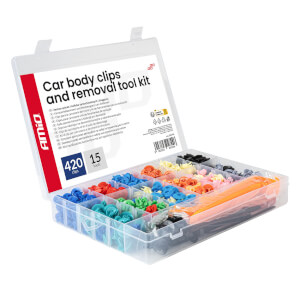 Komplet kopči za karoseriju automobila i alata za skidanje 420+15 kom.