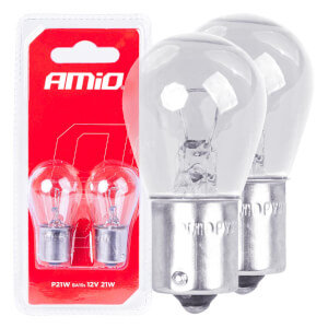 AMiO Halogene žarulje P21W BA15s 12V 2 kom blister