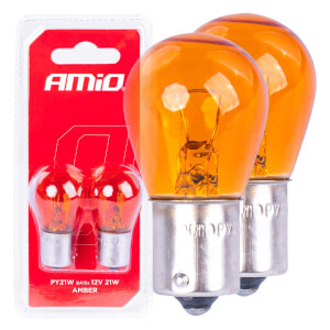 AMiO Halogene žarulje PY21W BA15S 12V JAN TARNE/NARANČASTE 2 komada u blister pakiranju