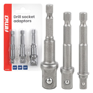 AMiO Nasadni ključevi i bitovi, 3 dijela, 1/4" 3/8" 1/2"