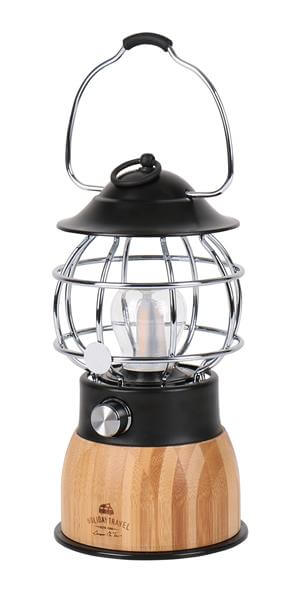 Viseća LED lampa za kampiranje s mogućnošću prigušivanja u retro stilu i funkcijom napajanja HOLIDAY